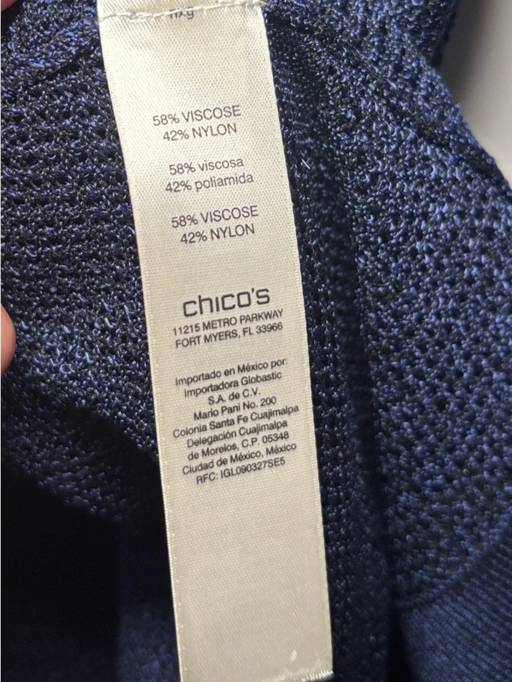 Chico’s Long Navy Black Cardigan Size 2 Duster Open Front Lightweight Layer - Picture 8 of 15
